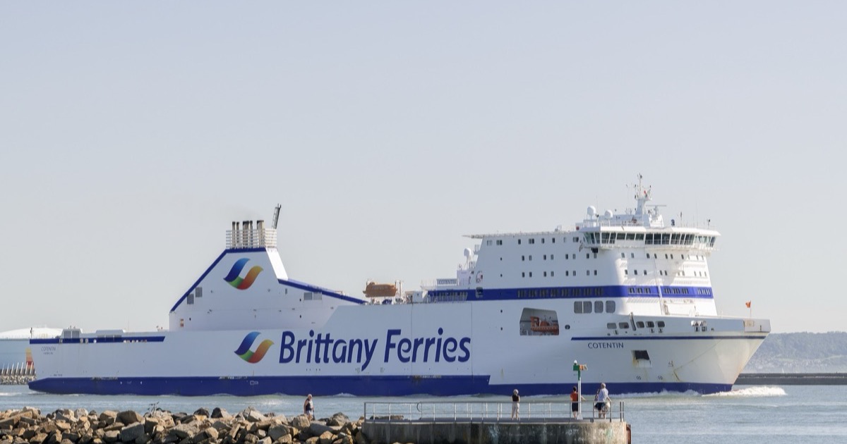 MV Cotentin, the Brittany Ferries RoPax ferry that runs the Cherbourg-Rosslare route year-round.